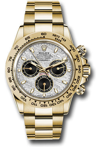 Rolex Yellow Gold Cosmograph Daytona 40 Watch - Meteorite and Black Dial - Oyster Bracelet - 116508 mtbkio