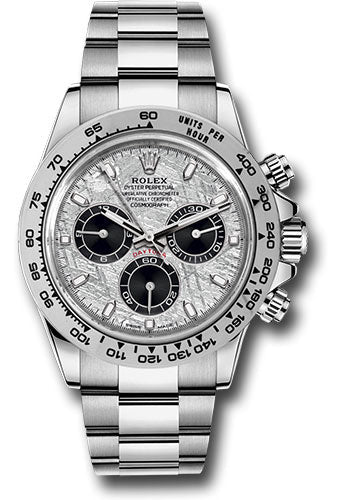 Rolex White Gold Cosmograph Daytona 40 Watch - Meteorite and Black Index Dial - Oyster Bracelet - 116509 mtbkio