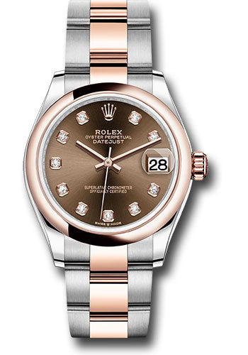 Rolex Steel and Everose Gold Datejust 31 Watch - Domed Bezel - White Roman Dial - Oyster Bracelet 278241 chodo