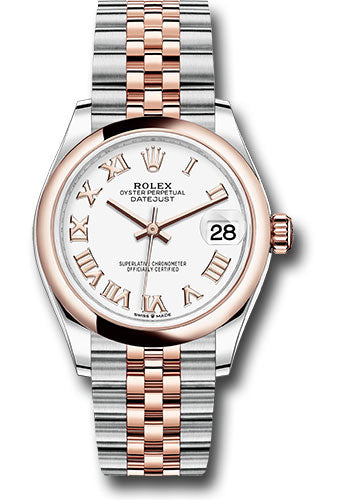 Rolex Steel and Everose Gold Datejust 31 Watch - Domed Bezel - RosŽ Index Dial - Jubilee Bracelet 278241 wrj