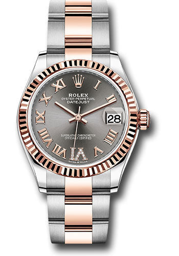 Rolex Steel and Everose Gold Datejust 31 Watch - Fluted Bezel - Mother-Of-Pearl Diamond Dial - Oyster Bracelet 278271 dkrhdr6o