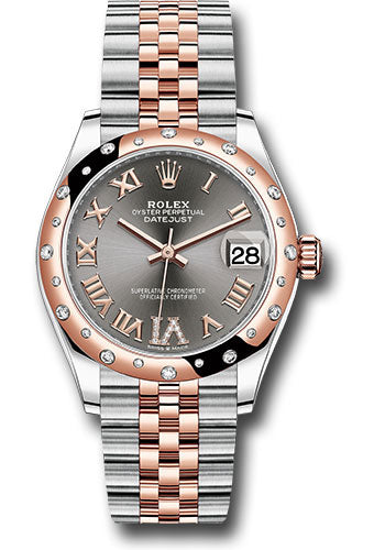 Rolex Steel and Everose Gold Datejust 31 Watch - 24 Diamond Bezel - Mother-Of-Pearl Diamond Dial - Jubilee Bracelet 278341RBR dkrhdr6j