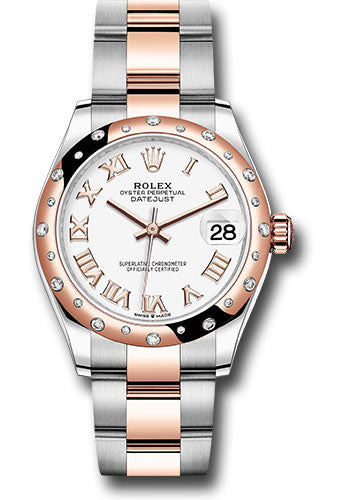 Rolex Steel and Everose Gold Datejust 31 Watch - 24 Diamond Bezel - RosŽ Index Dial - Oyster Bracelet 278341RBR wro