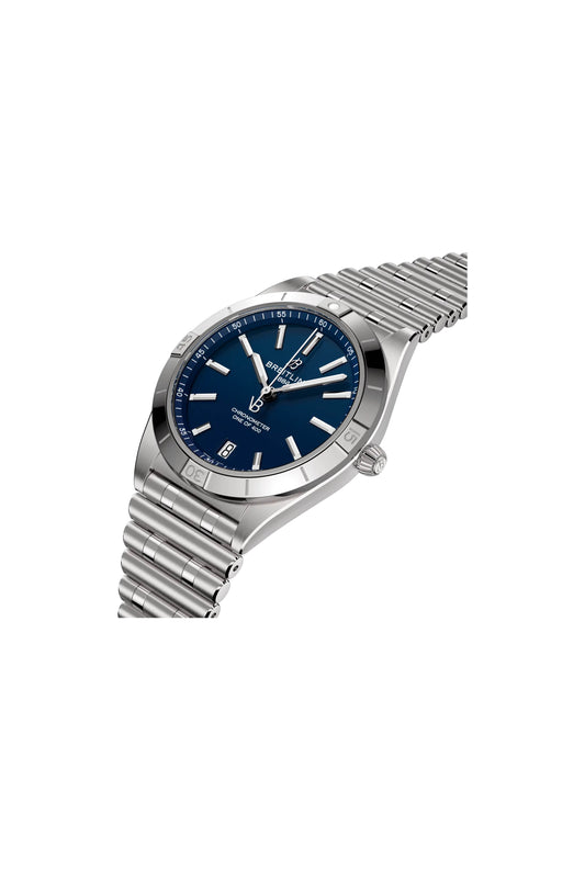 Breitling Chronomat  Automatic 36 Watch Victoria Beckham Stainless Steel Blue Dial Metal Bracelet - A103801A1C1A1