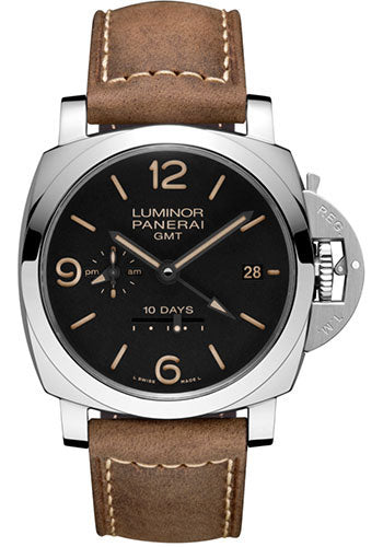 Panerai Luminor 1950 10 Days GMT Automatic Acciaio Watch - PAM00533 - Wrist NYC