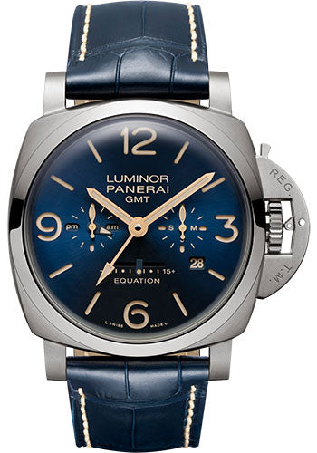 Panerai Luminor Equation of Time - 47mm - Brushed Titanium - Blue Dial - PAM00670 - Wrist NYC