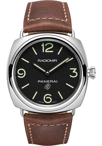 Panerai Radiomir Base Logo - 45mm - Polished Steel - PAM00753 - Wrist NYC