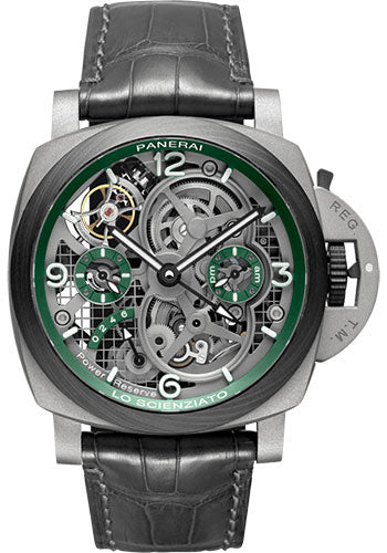 Panerai Luminor Tourbillon GMT - 47mm - Sandblasted Titanium - PAM00768 - Wrist NYC