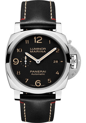 Panerai Luminor Marina - 44mm Polished Steel Case - Black Dial - PAM00910 - Wrist NYC