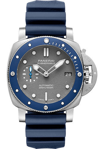 Panerai Submersible - 42mm - Brushed Steel - Shark Grey Dial - PAM00959 - Wrist NYC