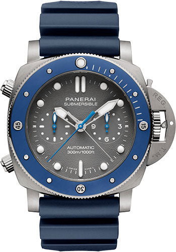 Panerai Submersible Chrono Guillaume Nery Edition - 47mm - Brushed Titanium - PAM00982 - Wrist NYC