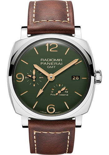 Panerai Radiomir GMT Power Reserve - 45mm - Polished Steel - PAM00999 - Wrist NYC