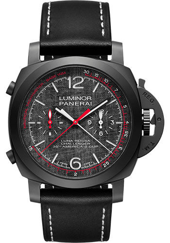 Panerai Luminor Luna Rossa Chrono Flyback - 44mm - Black Ceramic - PAM01037 - Wrist NYC