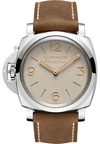 Panerai Luminor Left-Handed - 47mm - Brushed Steel - PAM01075 - Wrist NYC