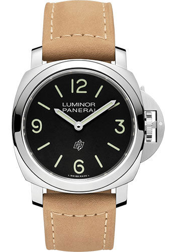 Panerai Luminor Base Logo - 44mm - Polished Steel - Black Dial - PAM01086 - Wrist NYC