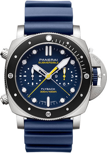 Panerai Submersible Chrono Mike Horn edition - 47mm Titanium Case - Blue Dial - PAM01291 - Wrist NYC