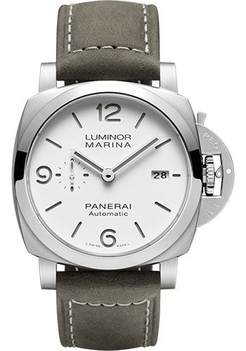 Panerai Luminor Marina - 44mm - Brushed Steel - White Dial - PAM01314 - Wrist NYC