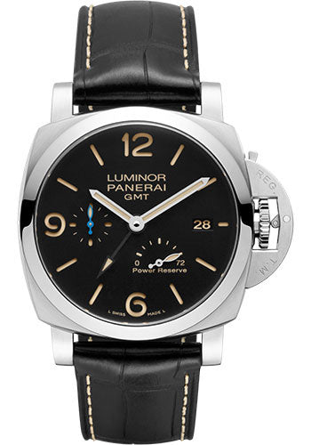 Panerai Luminor GMT Power Reserve - 44mm - Brushed Steel - PAM01321 - Wrist NYC