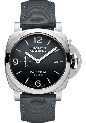 Panerai Luminor Marina eSteelª Grigio Roccia - 44mm Brushed Esteel Case - Polished Grey Gradient Esteelª Dial - PAM01358 - Wrist NYC