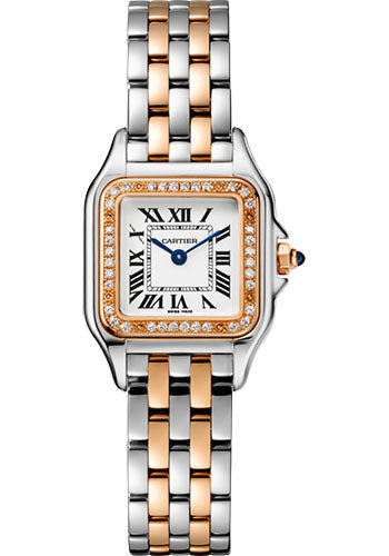 Cartier Panth�re de Cartier Watch - 22 mm Steel And Pink Gold Case - Diamond Bezel - W3PN0006