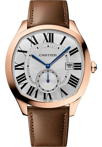 Cartier Drive de Cartier Watch - 40 mm x 41 mm Rose Gold Case - Silvered Dial - Two Strap - WGNM0021