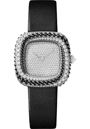 Cartier Coussin de Cartier Watch - 30.4 x 31.1 mm White Gold Case - Black Calfskin Strap - WJCS0007