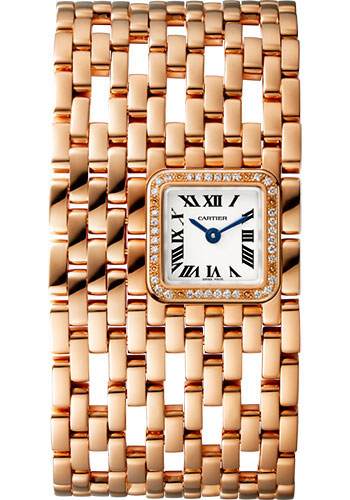 Cartier Panth�re de Cartier Cuff Watch - 22 mm Pink Gold Diamond Case - Diamond Bracelet - WJPN0022